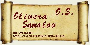 Olivera Samolov vizit kartica